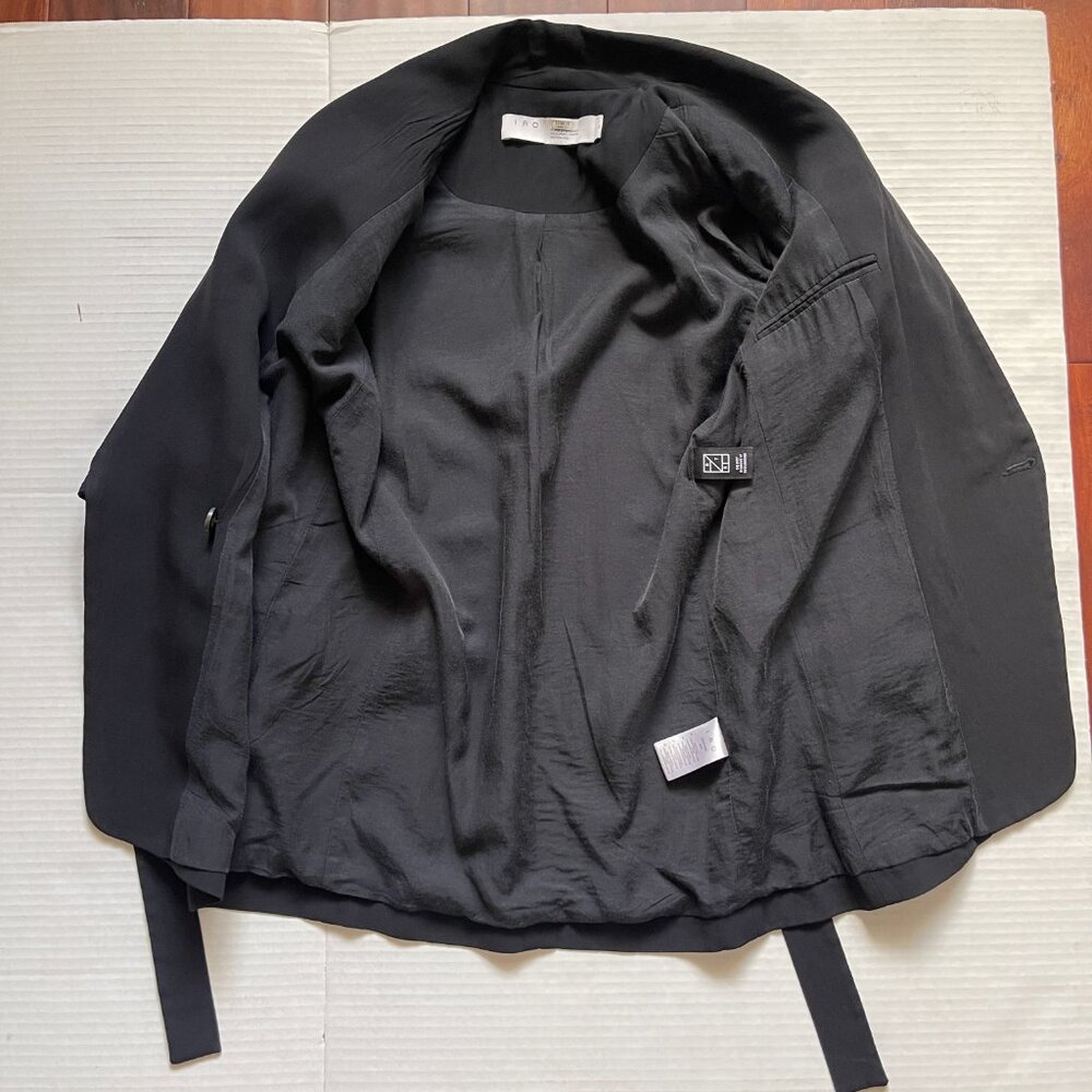 IRO DACHSIE BLACK SIDE TIE WRAP BLAZER JACKET PS $649 - Picture 13 of 14